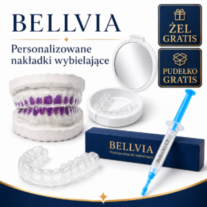 Indywidualne Nakładki Szyny Do Wybielania Zębów + Żel wybielający 16% Bellvia